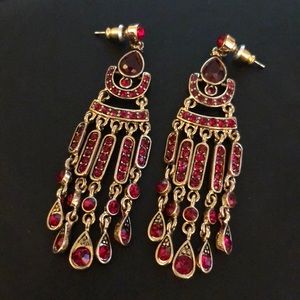 Red & gold Cleopatra earrings